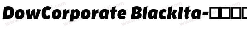 DowCorporate BlackIta字体转换